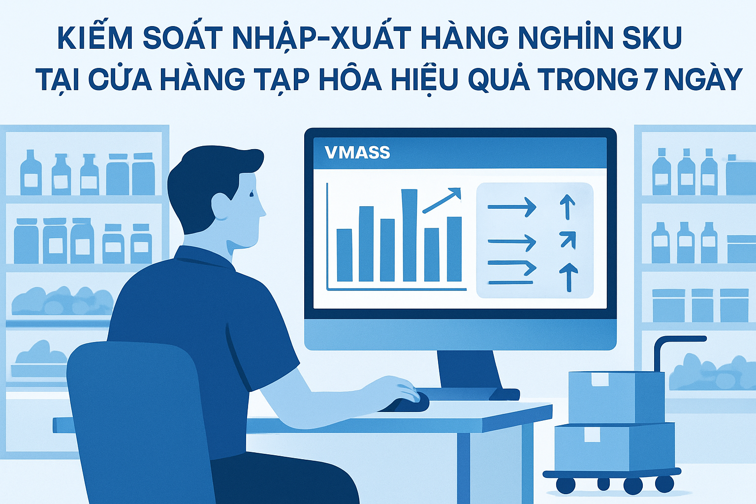 Minh họa 1 - Kiểm soát nhập-xuất hàng nghìn SKU tại cửa hàng tạp hóa hiệu quả trong 7 ngày