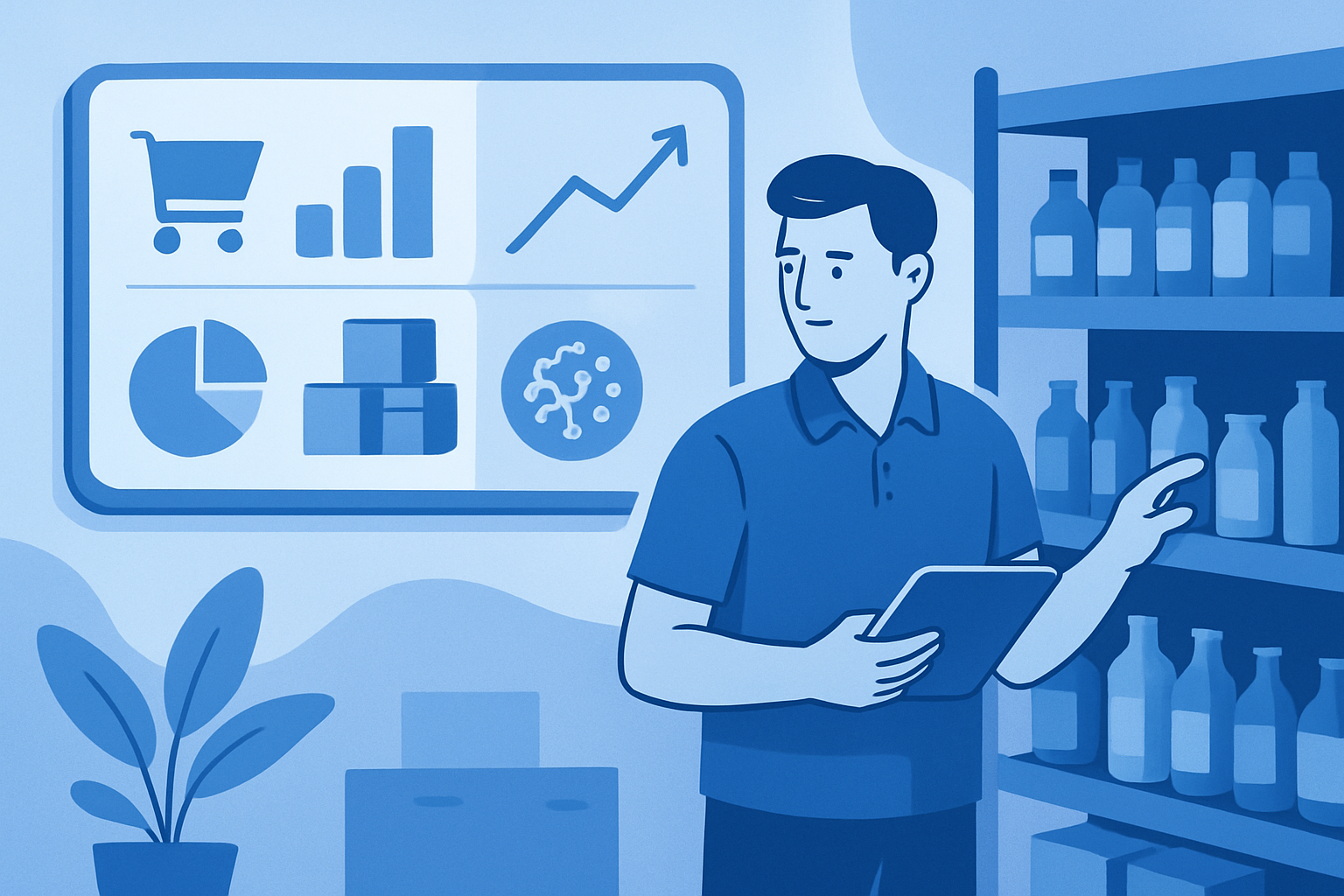 Minh họa 1 - Quản lý tồn kho tạp hóa hiệu quả để tránh hết hàng bán chạy