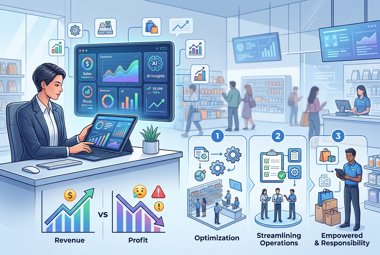 Doanh thu tăng nhưng lợi nhuận giảm? Quy trình 3 bước để siết vận hành và phân quyền nhân viên với VMASS