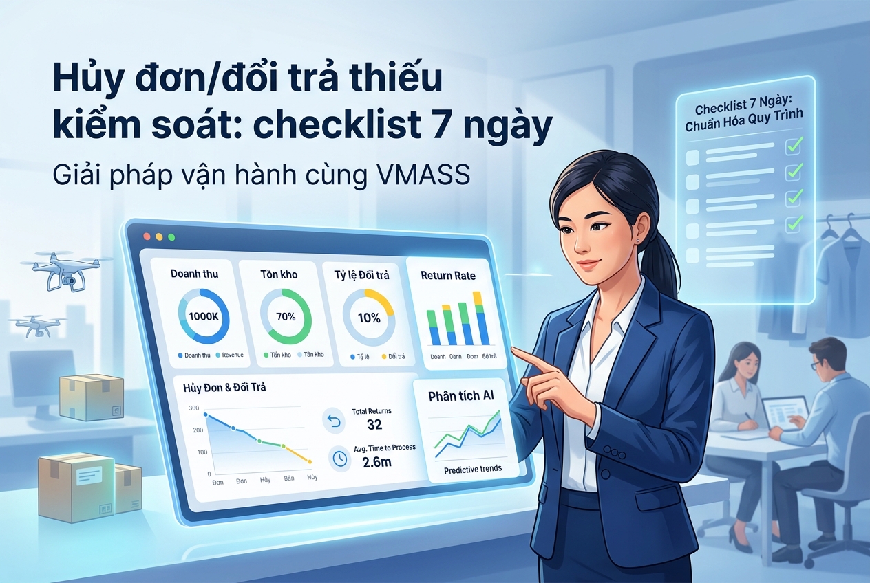 Minh họa 1 - Hủy đơn/đổi trả thiếu kiểm soát: checklist 7 ngày với chuẩn hóa quy