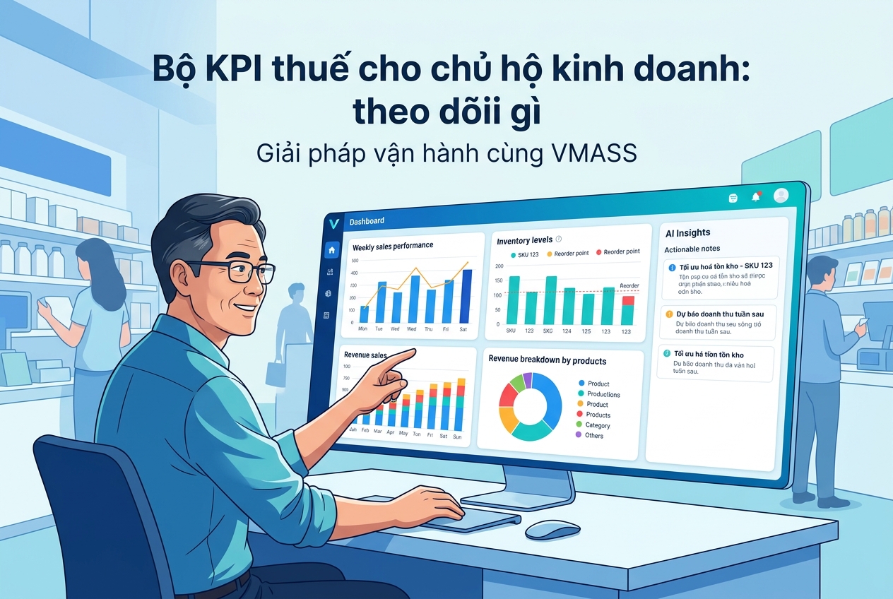 Minh họa 1 - Bộ KPI thuế cho chủ hộ kinh doanh: theo dõi gì hàng tuần để tránh
