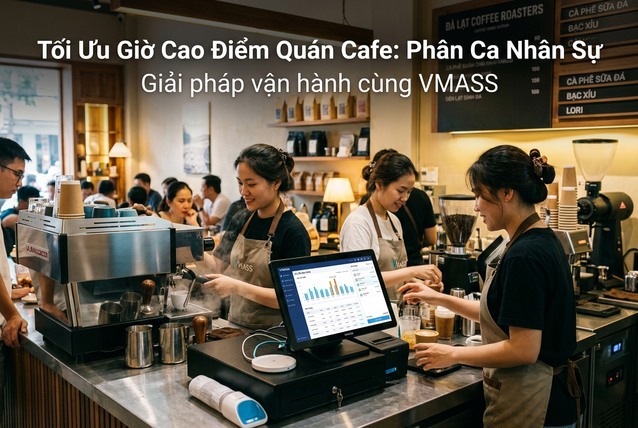 Minh họa 1 - Tối Ưu Giờ Cao Điểm Quán Cafe: Phân Ca Nhân Sự Theo Dữ Liệu Bán Hàng Để Tăng Tốc Phục Vụ