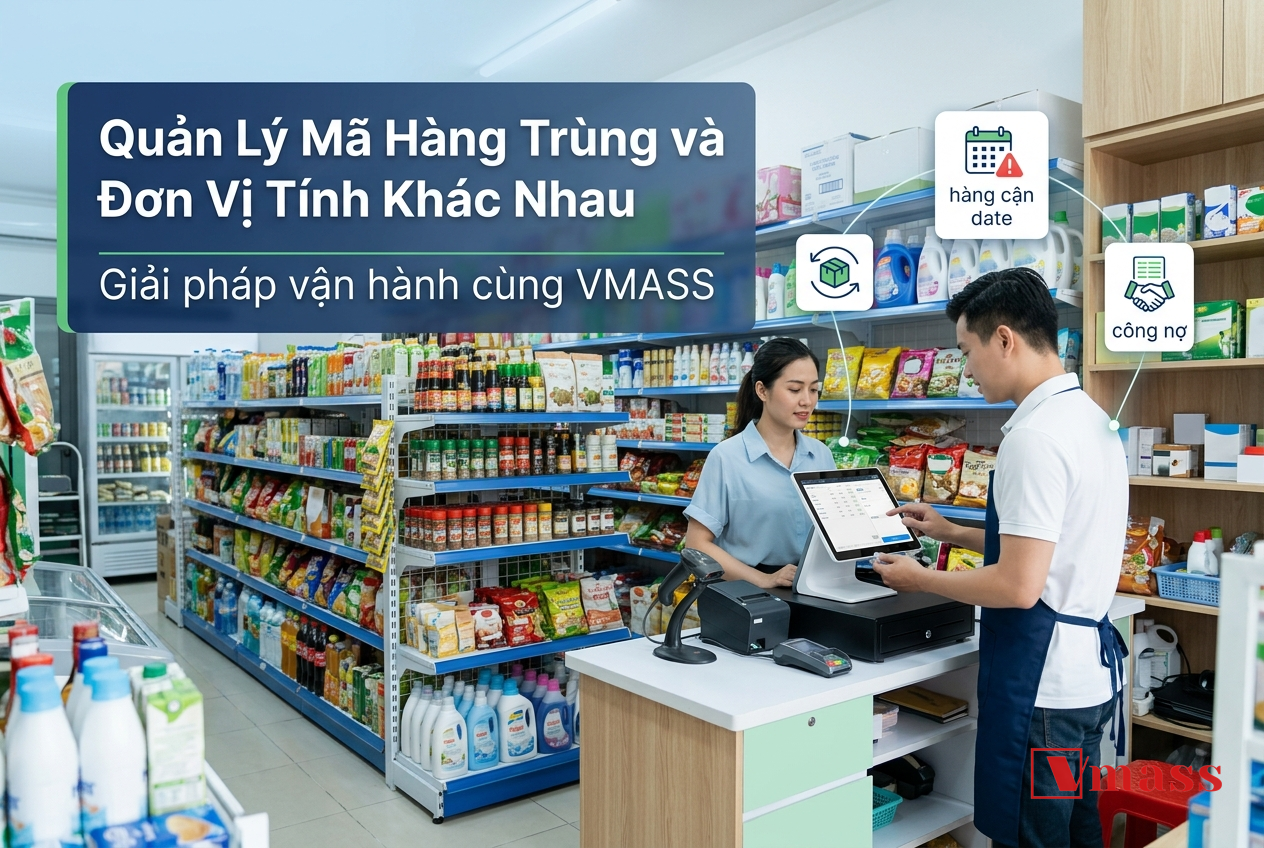 Minh họa 2 - Quản Lý Mã Hàng Trùng và Đơn Vị Tính Khác Nhau: Cách Chuẩn Hóa Dữ Liệu Để Bán Hàng Không Lộn Xộn