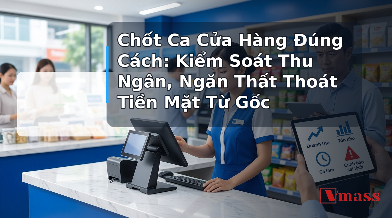 Chốt Ca Cửa Hàng Đúng Cách: Kiểm Soát Thu Ngân, Ngăn Thất Thoát Tiền Mặt Từ Gốc - hình minh họa cho bài viết VMASS
