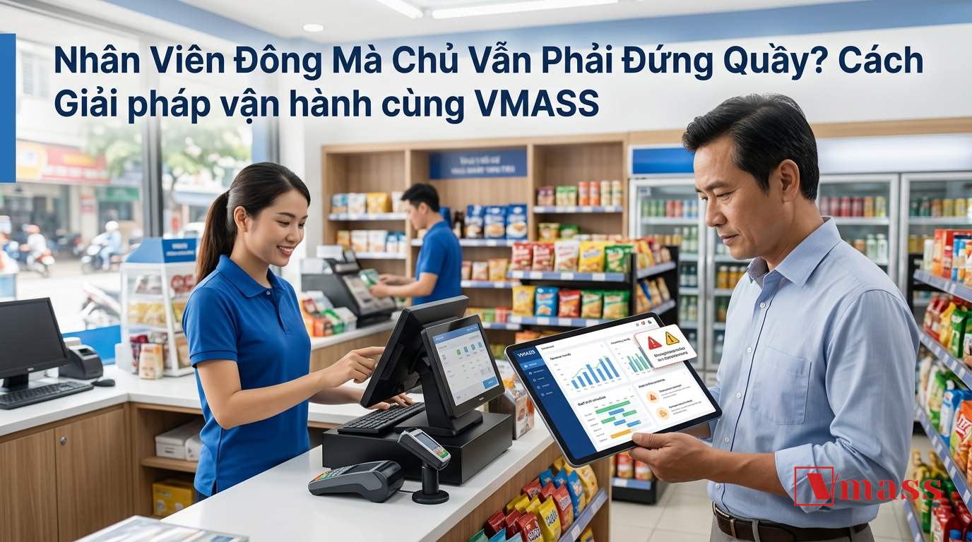 Minh họa 1 - Nhân Viên Đông Mà Chủ Vẫn Phải Đứng Quầy? Cách Giao Việc & Quản Lý Bán Hàng Từ Xa Trên VMASS