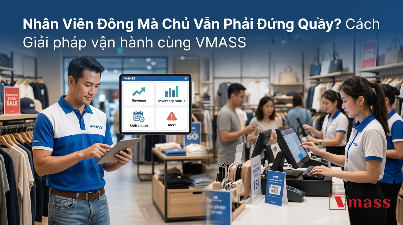 Minh họa 2 - Nhân Viên Đông Mà Chủ Vẫn Phải Đứng Quầy? Cách Giao Việc & Quản Lý Bán Hàng Từ Xa Trên VMASS