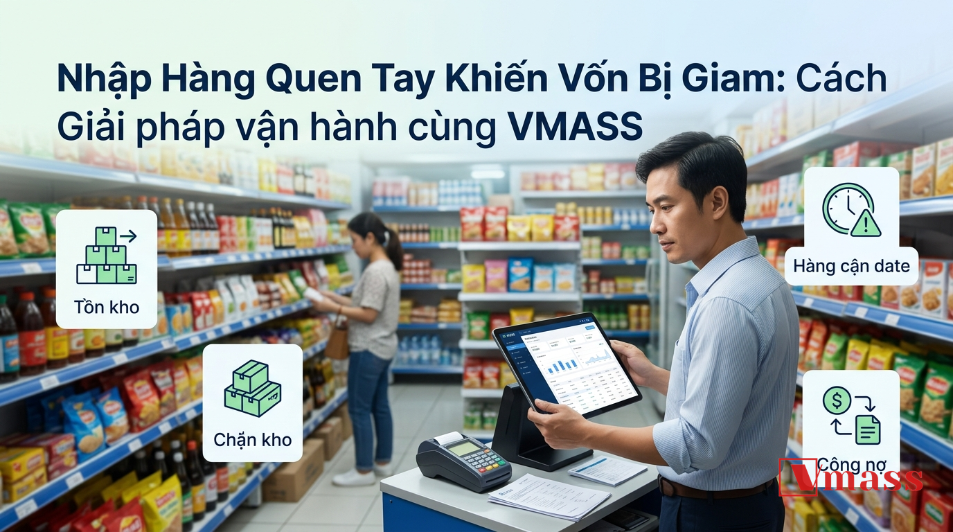 Minh họa 1 - Nhập Hàng Quen Tay Khiến Vốn Bị Giam: Cách Quyết Định Nhập Lại Bằng Số Liệu Bán Thực Trên VMASS