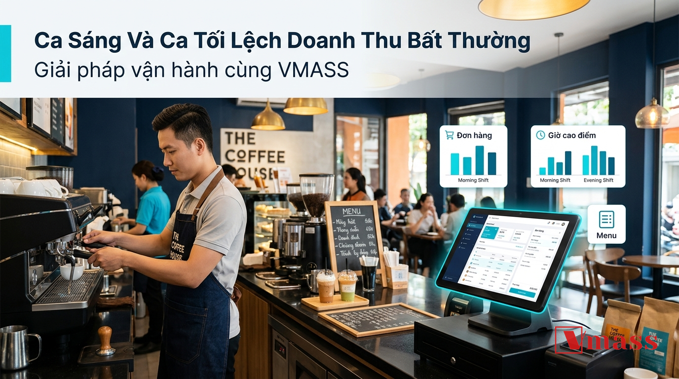 Minh họa 1 - Ca Sáng Và Ca Tối Lệch Doanh Thu Bất Thường: Cách So Sánh Hiệu Suất Theo Ca Trên VMASS