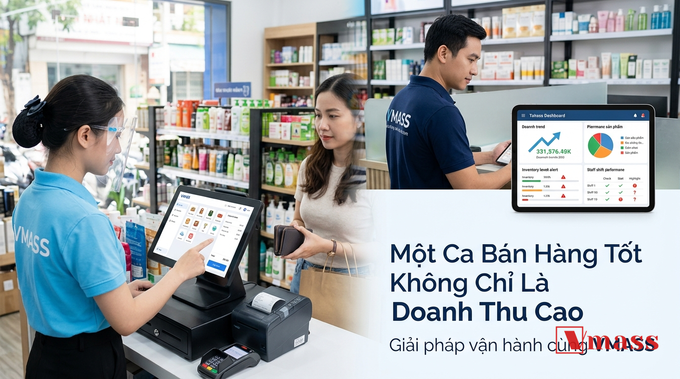 Minh họa 1 - Một Ca Bán Hàng Tốt Không Chỉ Là Doanh Thu Cao: Cách Đánh Giá Toàn Diện Hiệu Suất Ca Trên VMASS