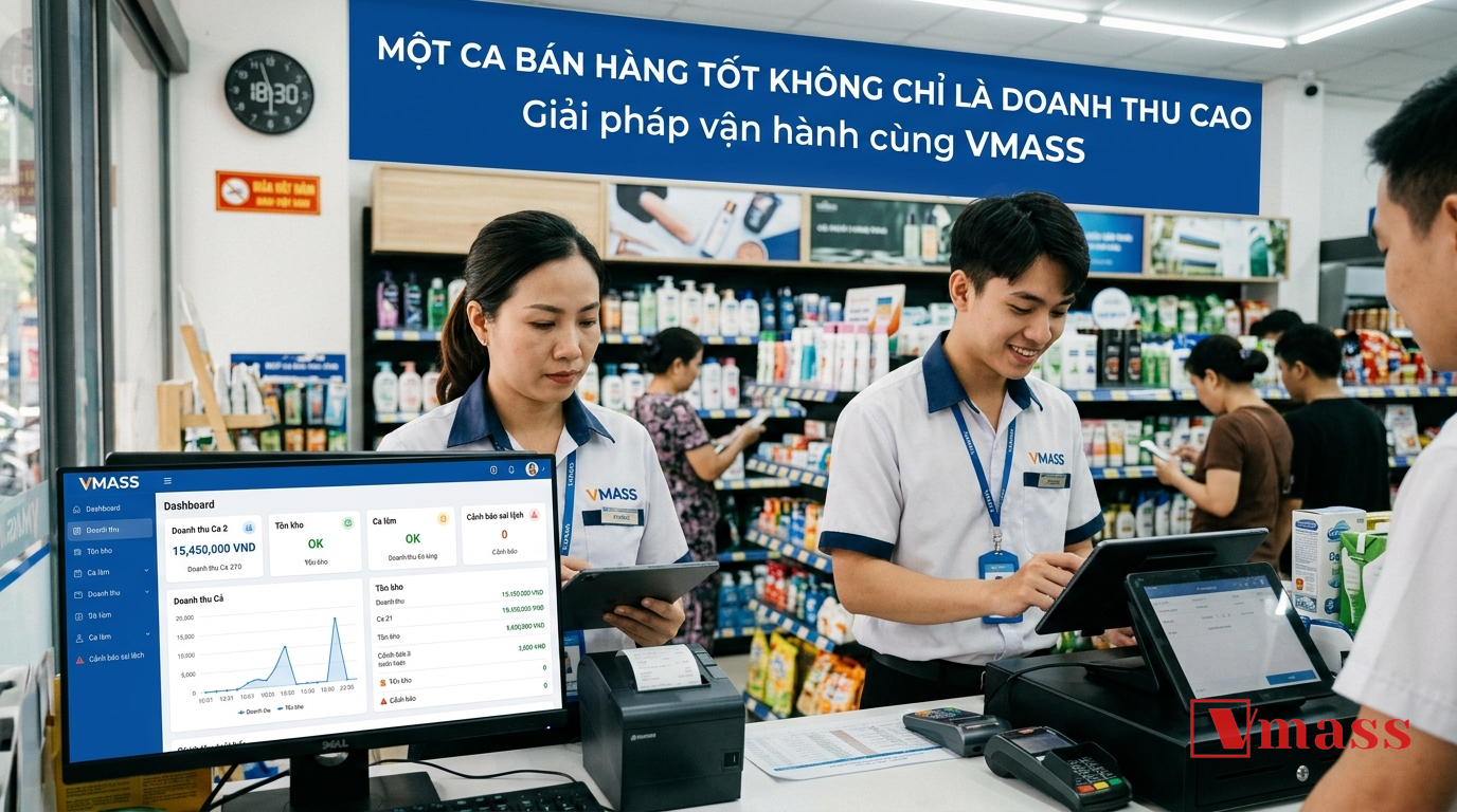 Minh họa 2 - Một Ca Bán Hàng Tốt Không Chỉ Là Doanh Thu Cao: Cách Đánh Giá Toàn Diện Hiệu Suất Ca Trên VMASS