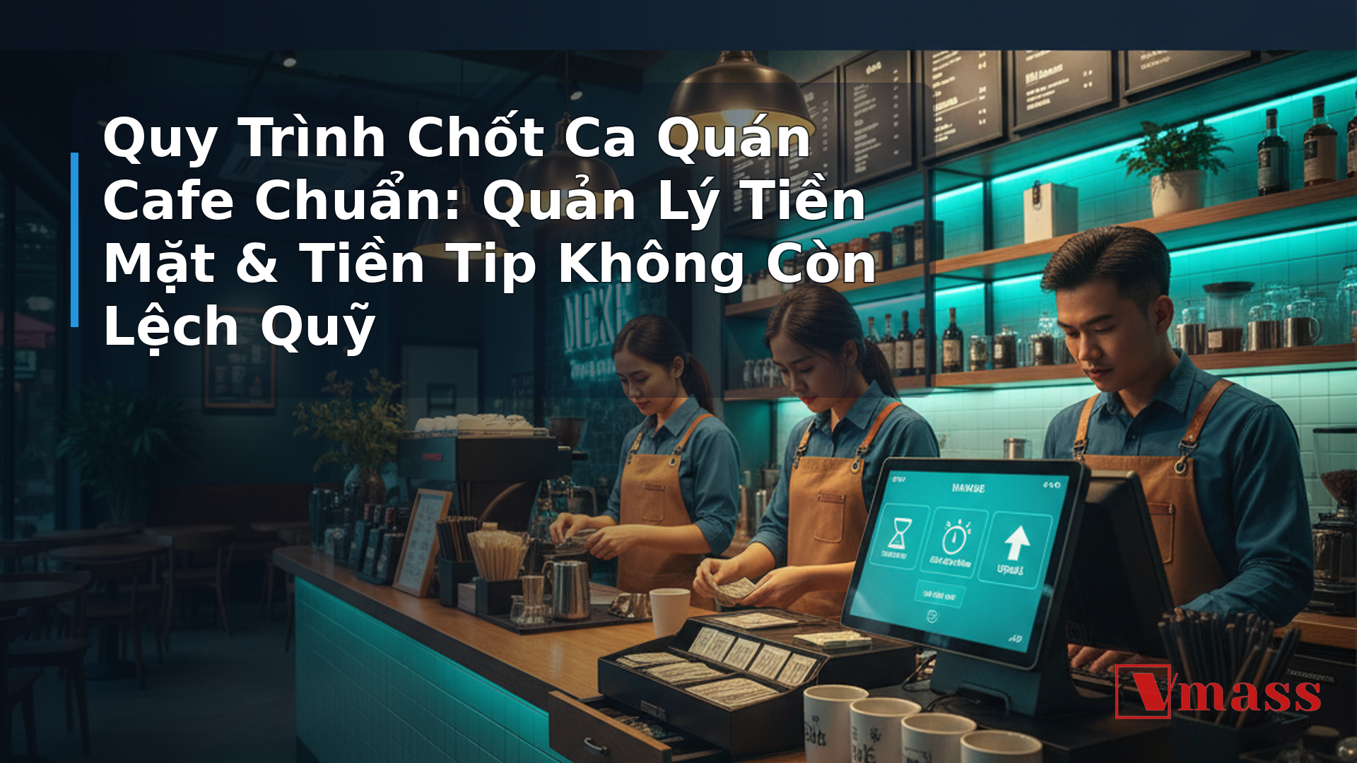 Quy Trình Chốt Ca Quán Cafe Chuẩn: Quản Lý Tiền Mặt & Tiền Tip Không Còn Lệch Quỹ - hình minh họa cho bài viết VMASS